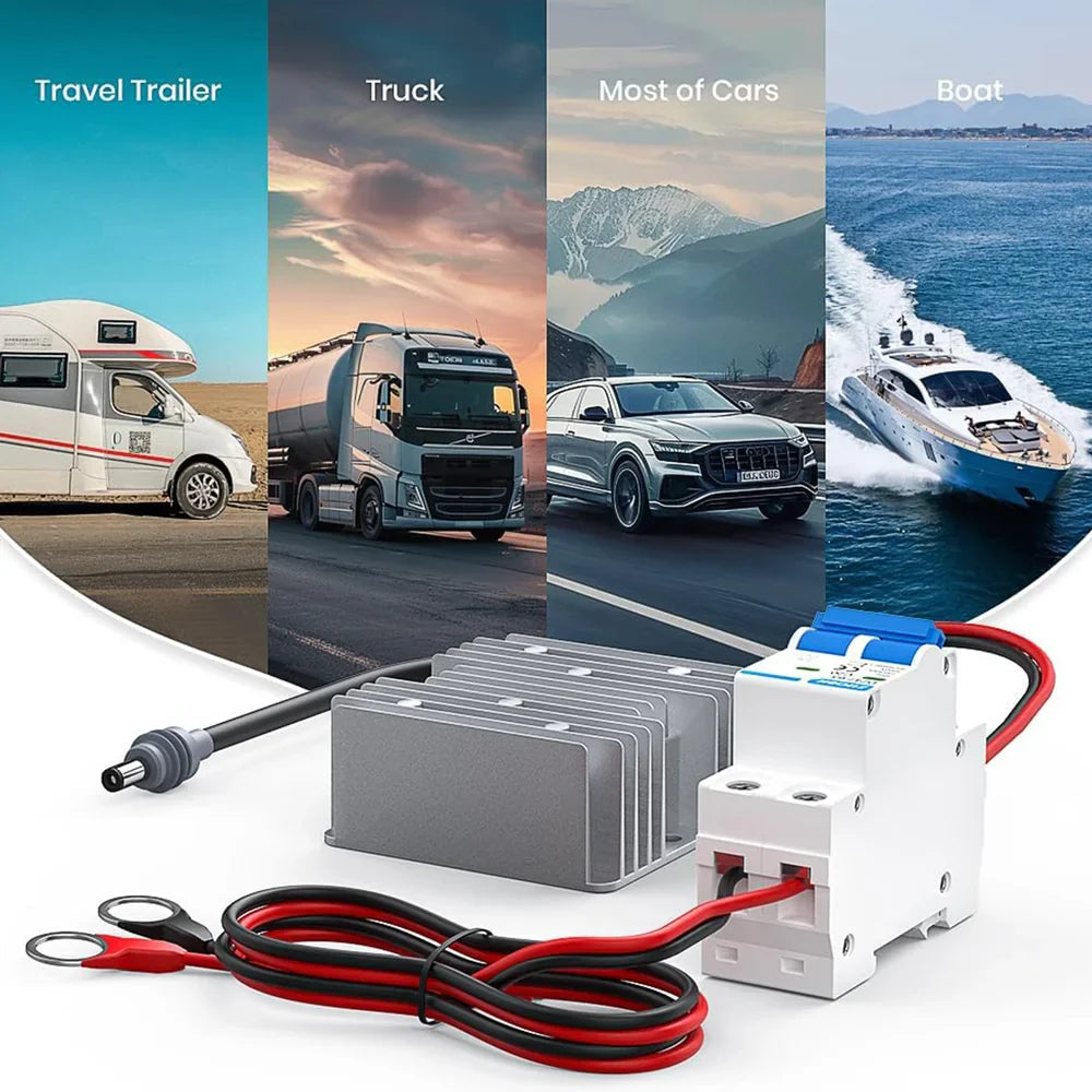 Ryvaxo Starlink Gen 3 step-up power converter for RV and camping setup, product detail image 6