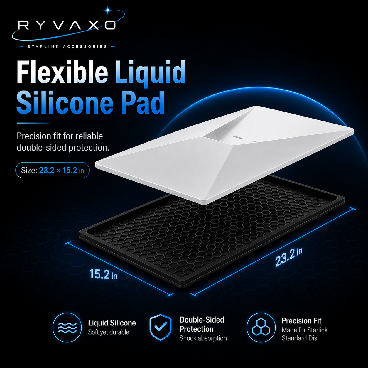 Ryvaxo Starlink Gen 3 protective cover for RV and camping setup, product detail image 4