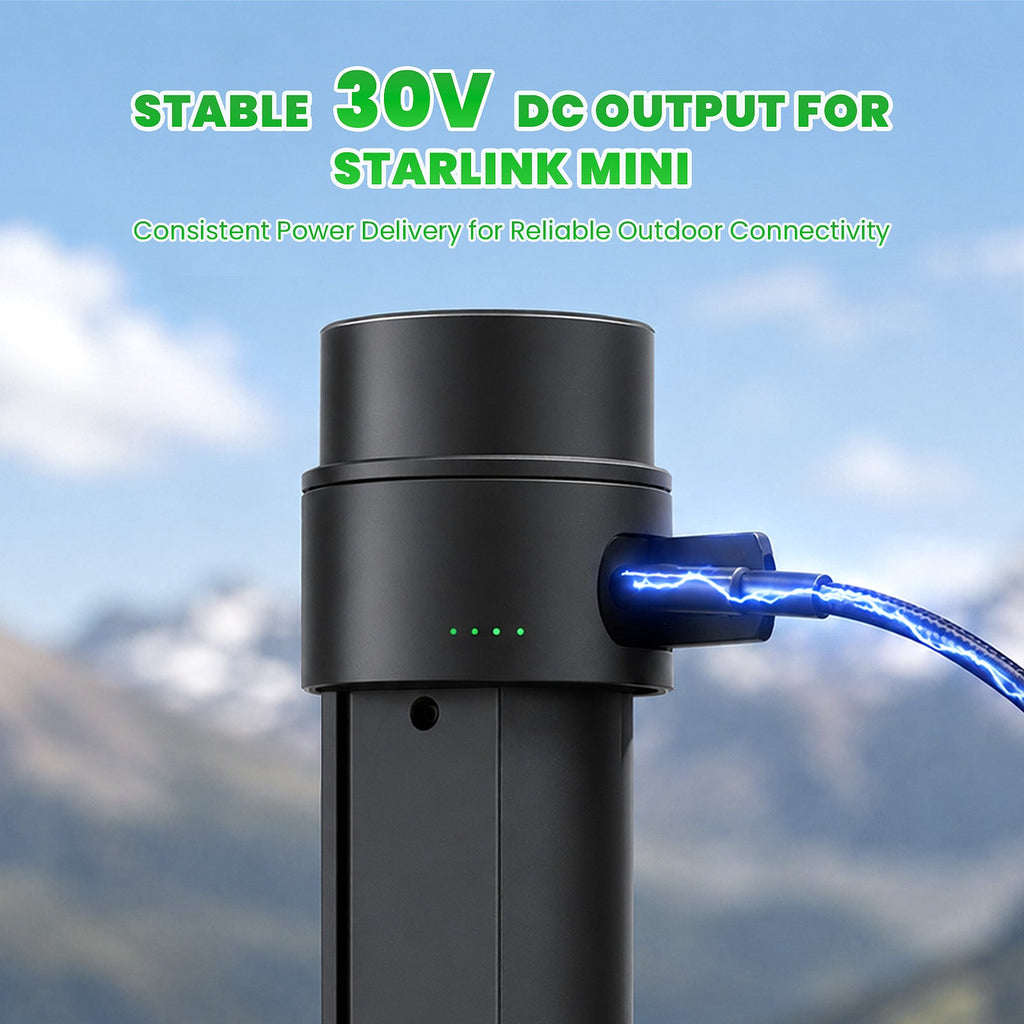 Starlink Mini Battery Tripod Mount, 27000mAh Adjustable Stand for Camping & RV