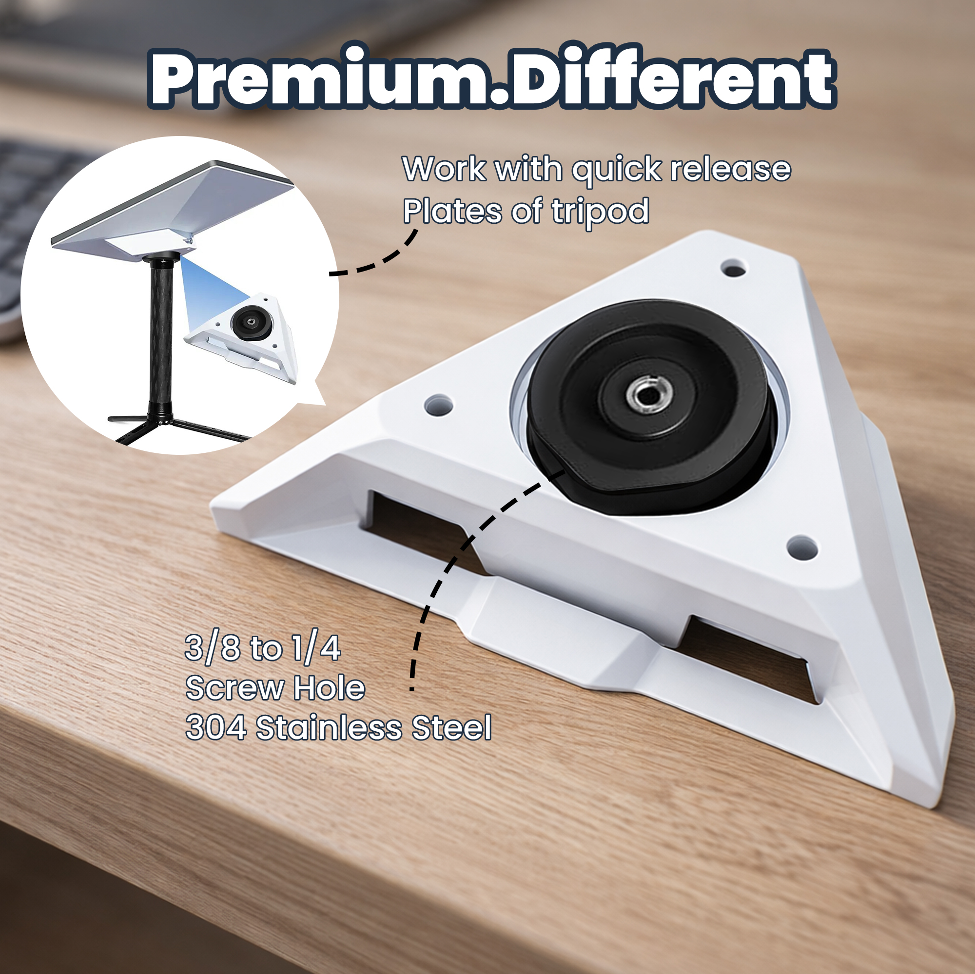 Tripod Mount Adapter for Starlink Mini 2024-2026 Models – Compatible with 1/4"-20 & 3/8"-16 Threads