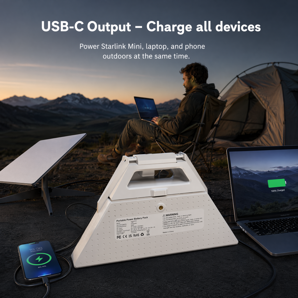 Starlink Mini Portable Battery Pack 27500mAh 99Wh with LCD Display