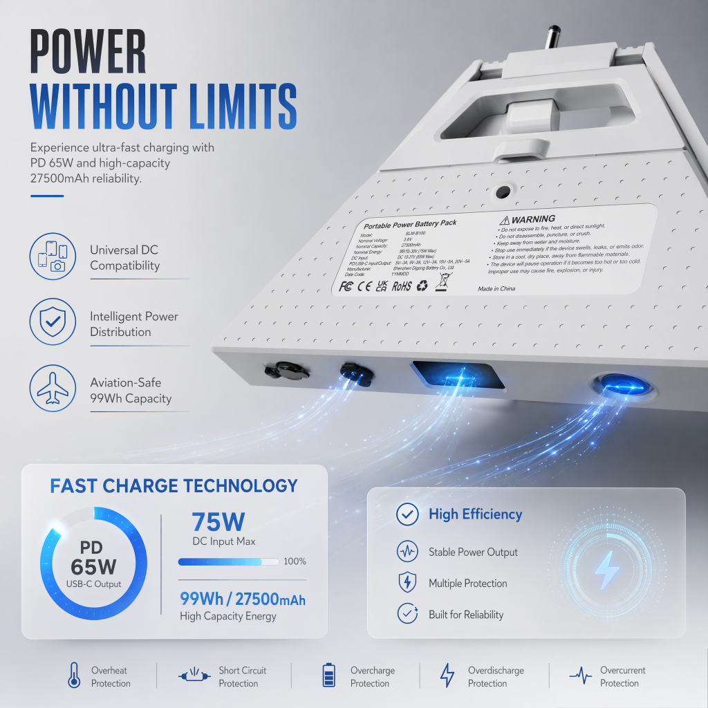 Starlink Mini Portable Battery Pack 27500mAh 99Wh with LCD Display