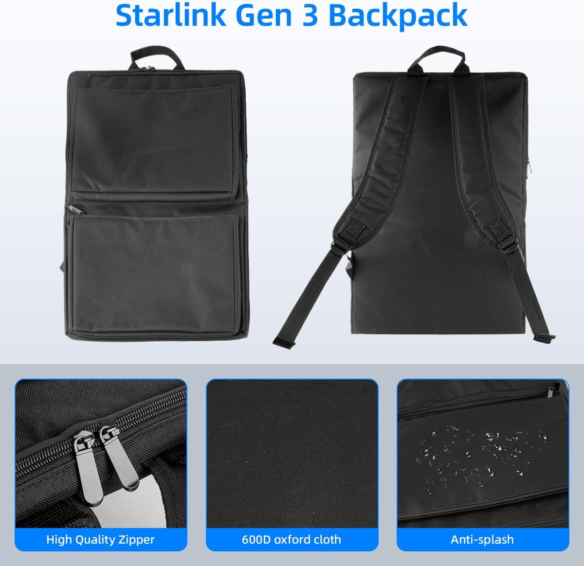 Starlink Gen 3 Backpack, Outdoor Travel Bag for Starlink Dish and All Accessories, Easy to Carry for Outdoor Camping and RV Trips