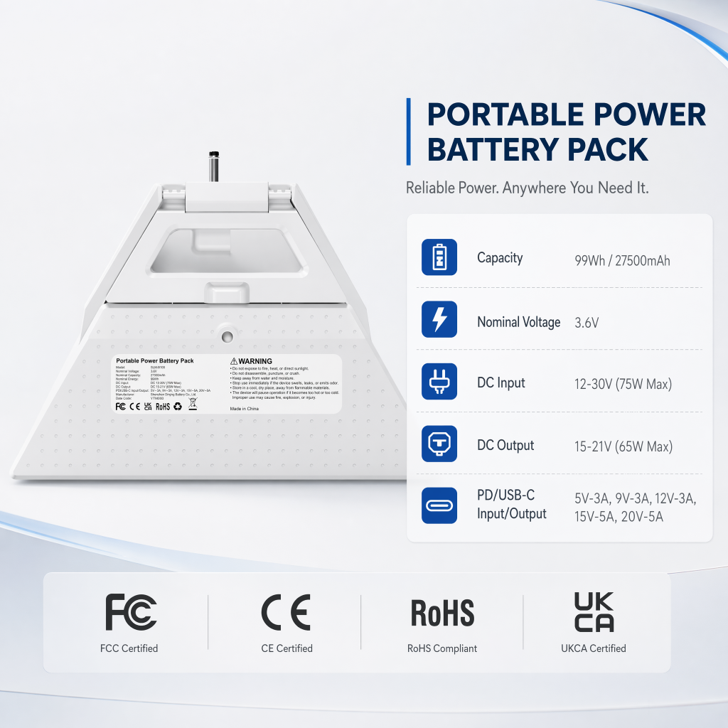 Starlink Mini Portable Battery Pack 27500mAh 99Wh with LCD Display