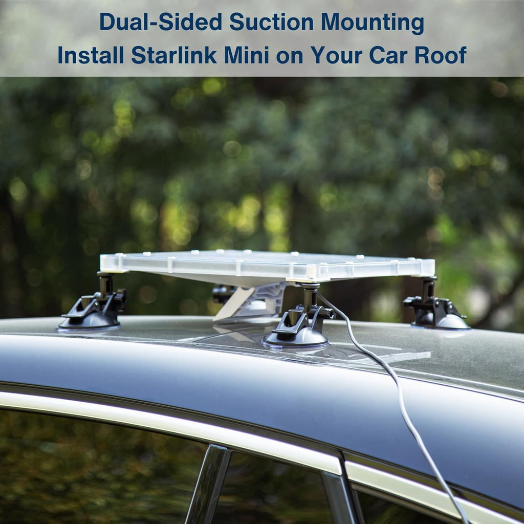 Protective Case with Suction Cups for Starlink Mini - Car Mount Accessories Roof Mount Kit, for Car Roof & Interior Glass RV Truck Travel Trailer