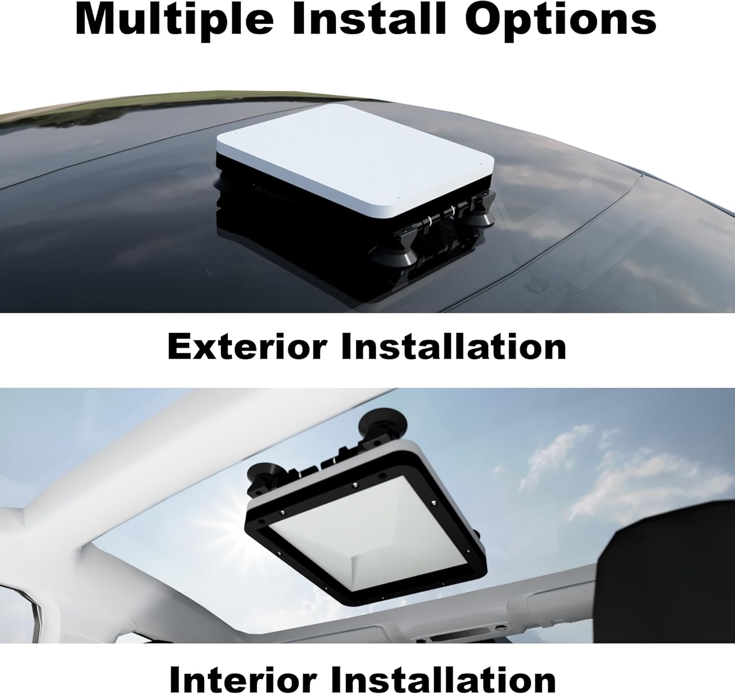 ASIGN Starlink Mini Roof & Interior Suction Mount for Car Roof, Windshield & Dash, Compatible with RV, Truck, SUV