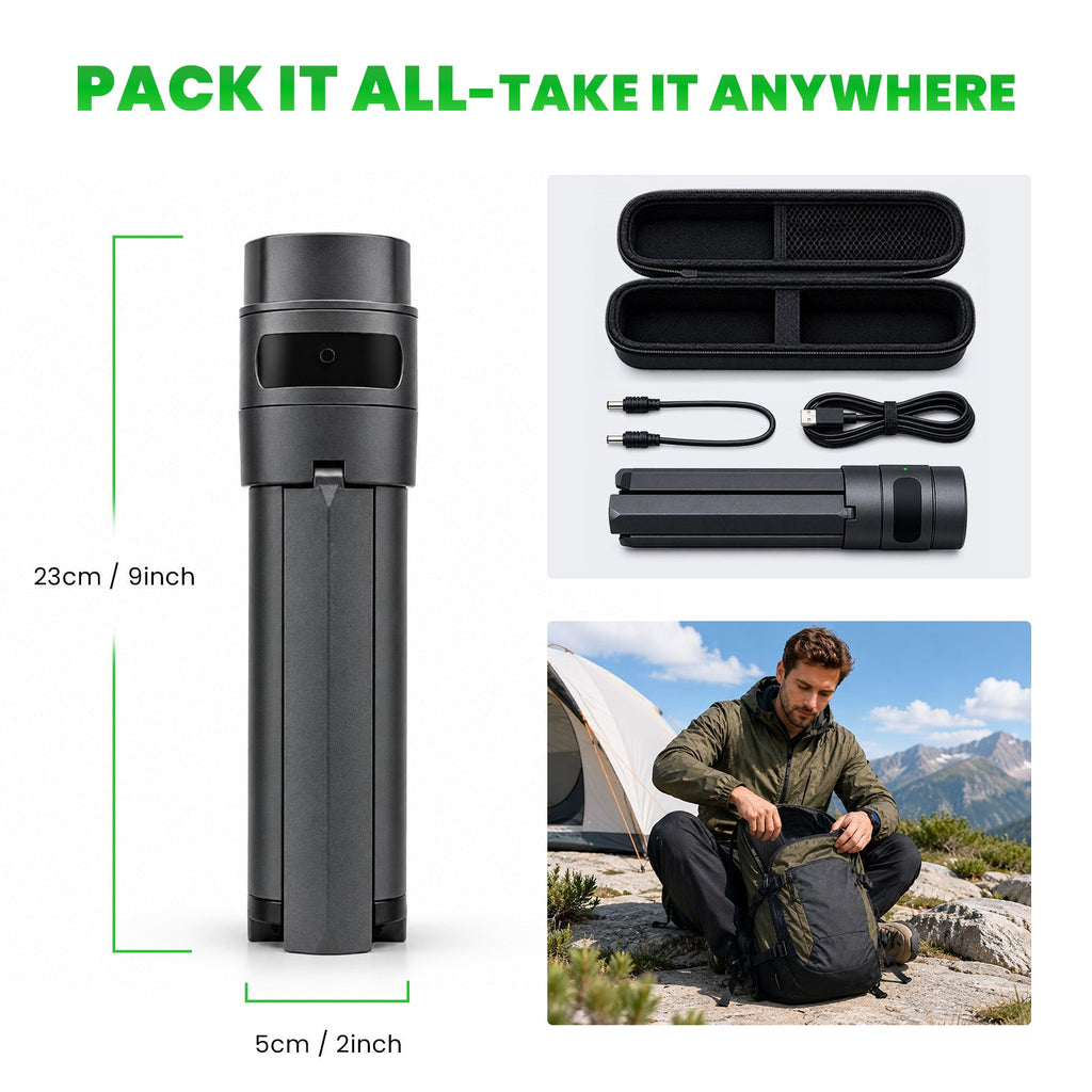 Starlink Mini Battery Tripod Mount, 27000mAh Adjustable Stand for Camping & RV