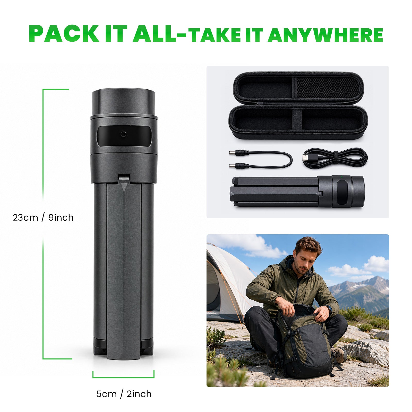Starlink Mini Battery Tripod Mount, 27000mAh Adjustable Stand for Camping & RV