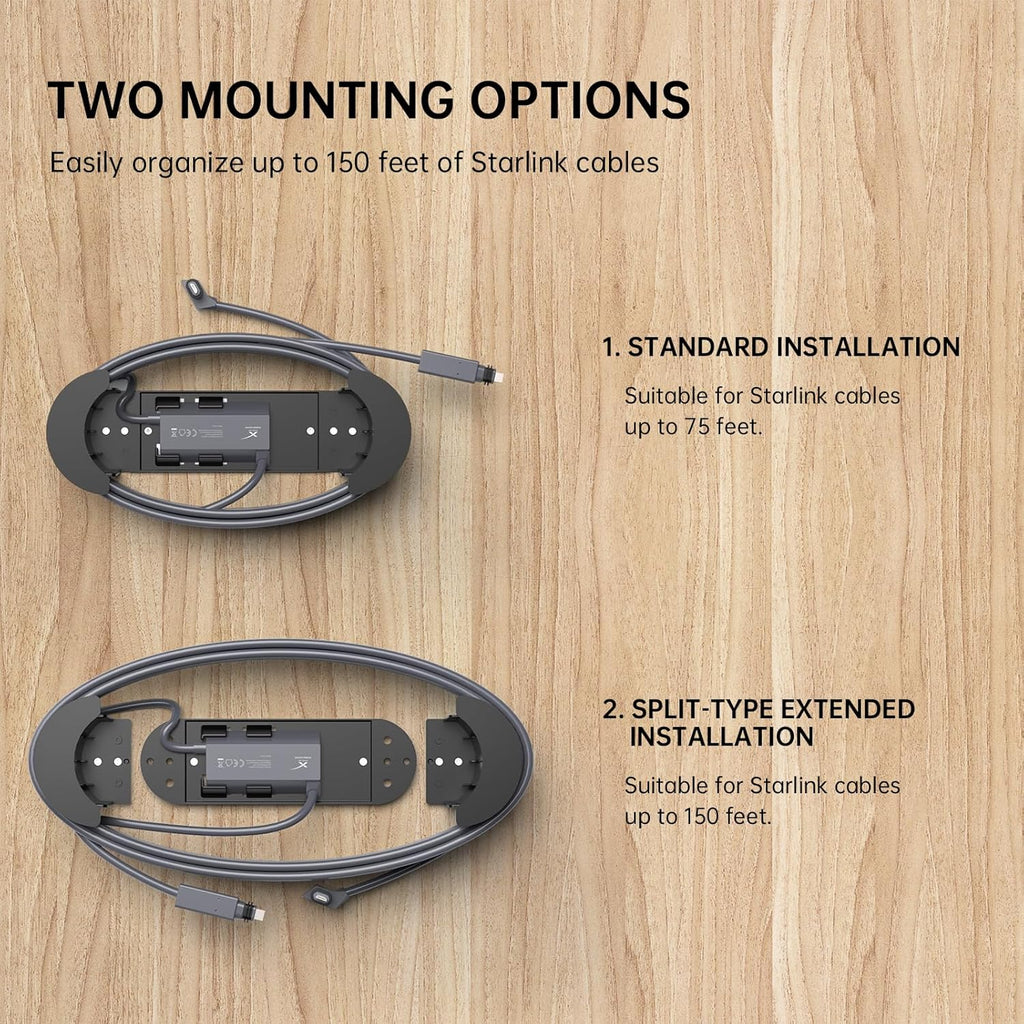 Starlink Ethernet Cable Caddy,ABS Stability Starlinks Gen 3 Cord Management Accessories for StarLink Cable and Starlink V2 Ethernet Adapter