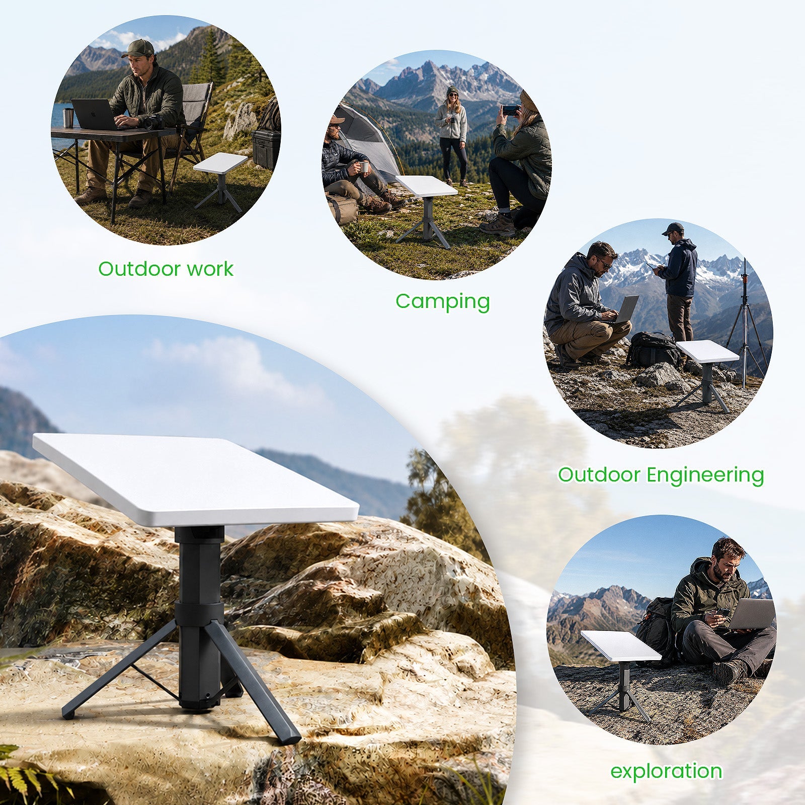 Starlink Mini Battery Tripod Mount, 27000mAh Adjustable Stand for Camping & RV