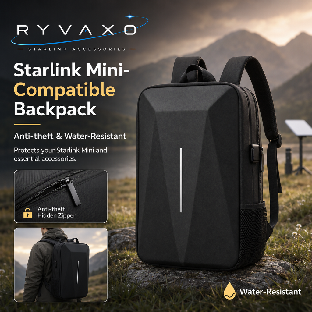Starlink Mini Storage Backpack – Waterproof Travel Case for Dish & Accessories | Anti-Theft Outdoor Carry Bag