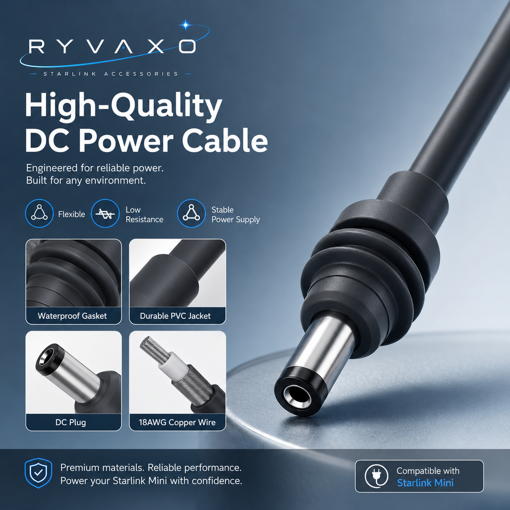 DeWalt Battery Adapter with DC Power Cable for Starlink Mini