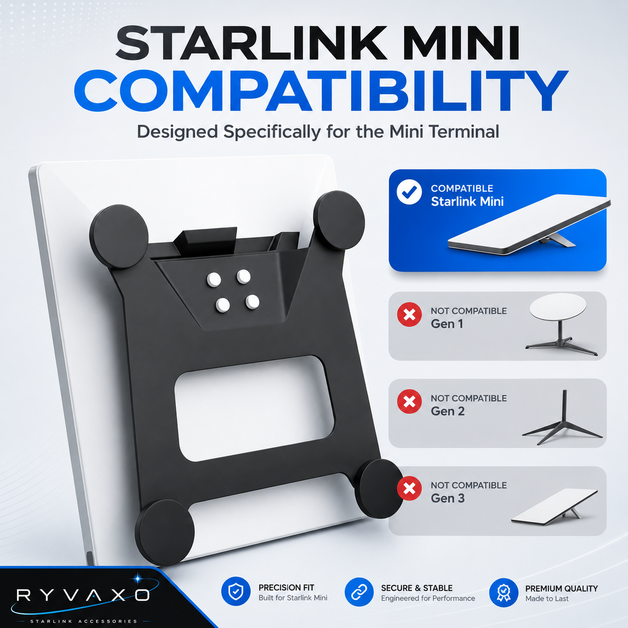 Magnetic Flat Mount with Strong Pull Force Base for Starlink Mini