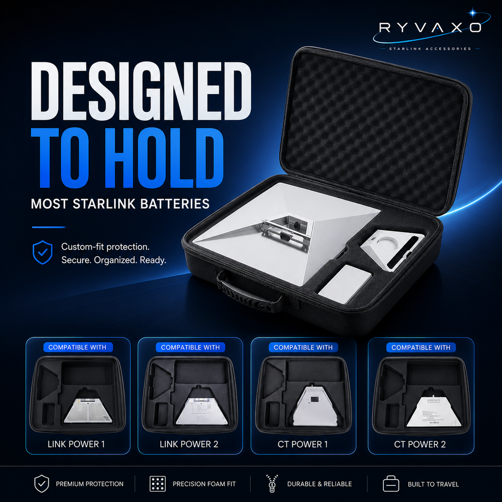 Shockproof EVA Travel & Accessory Case for Starlink Mini