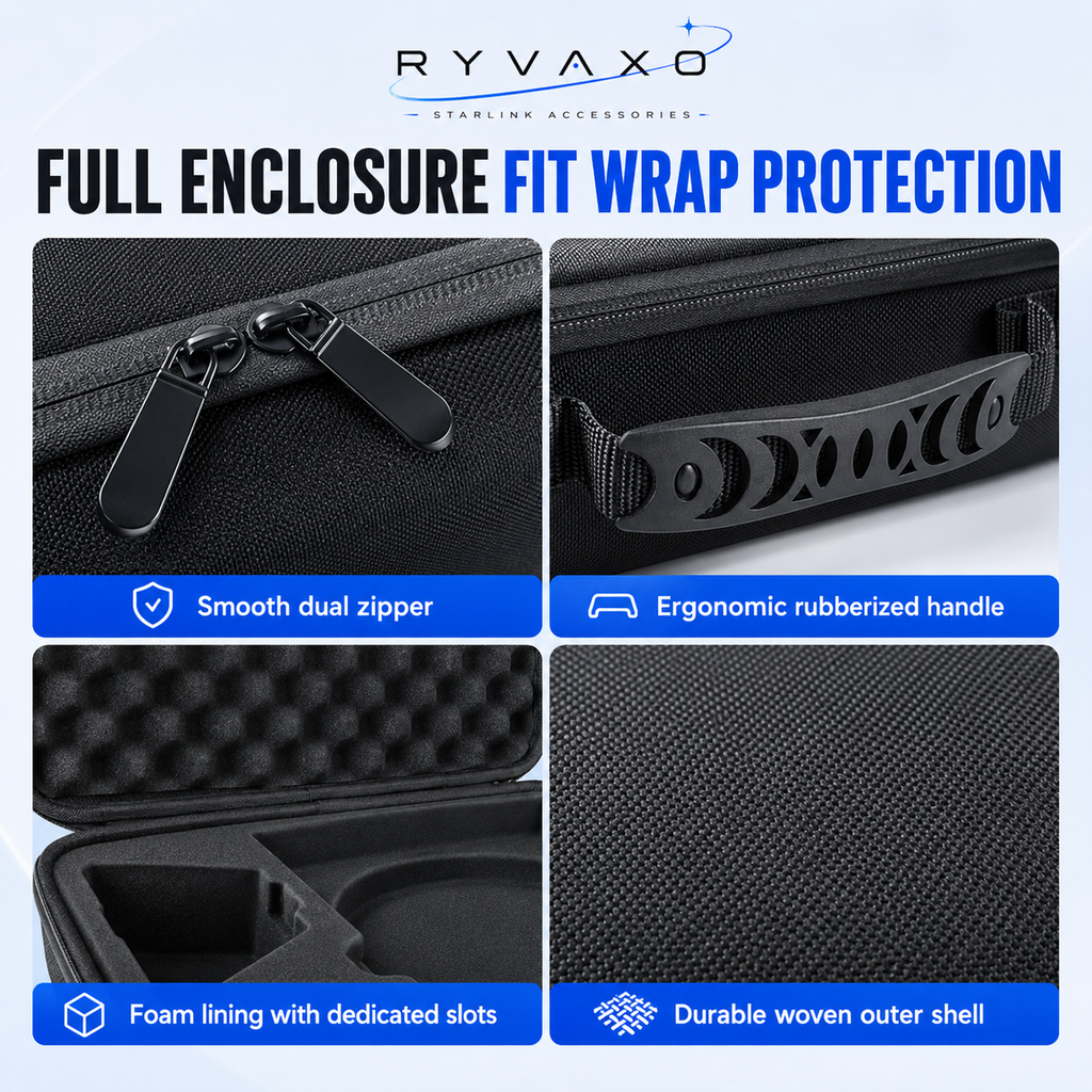 Shockproof EVA Travel & Accessory Case for Starlink Mini