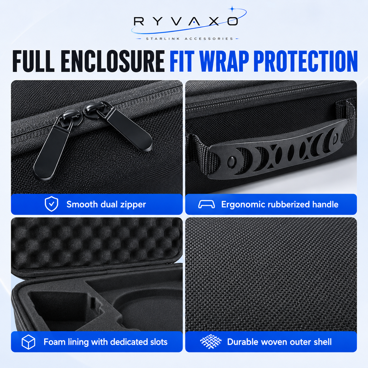 Shockproof EVA Travel & Accessory Case for Starlink Mini