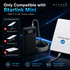 Ryvaxo Starlink Mini, Gen 2, and Gen 3 portable power bank for RV and camping setup, product detail image 4