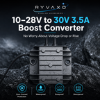 Ryvaxo Starlink Mini step-up power converter for RV and camping setup, product detail image 4