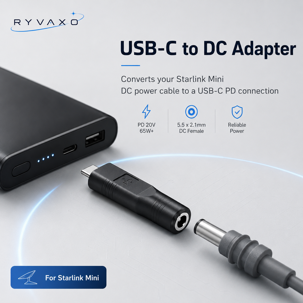 Ryvaxo Starlink Mini portable power bank for RV and camping setup, product detail image 3