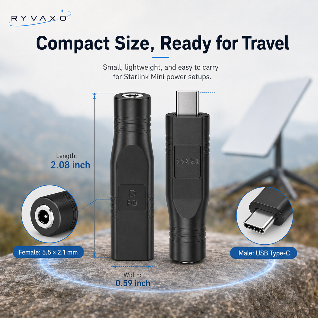 Ryvaxo Starlink Mini portable power bank for RV and camping setup, product detail image 2
