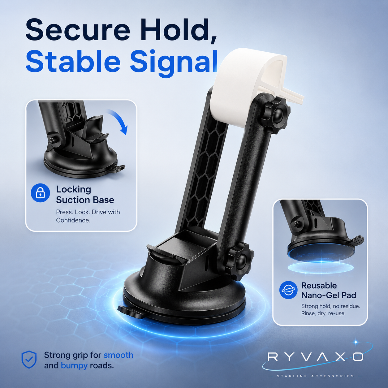 Ryvaxo Starlink Mini car charger adapter for RV and camping setup, product detail image 3
