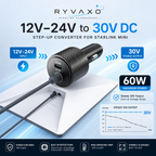 Ryvaxo Starlink Mini car charger adapter for RV and camping setup, product detail image 2