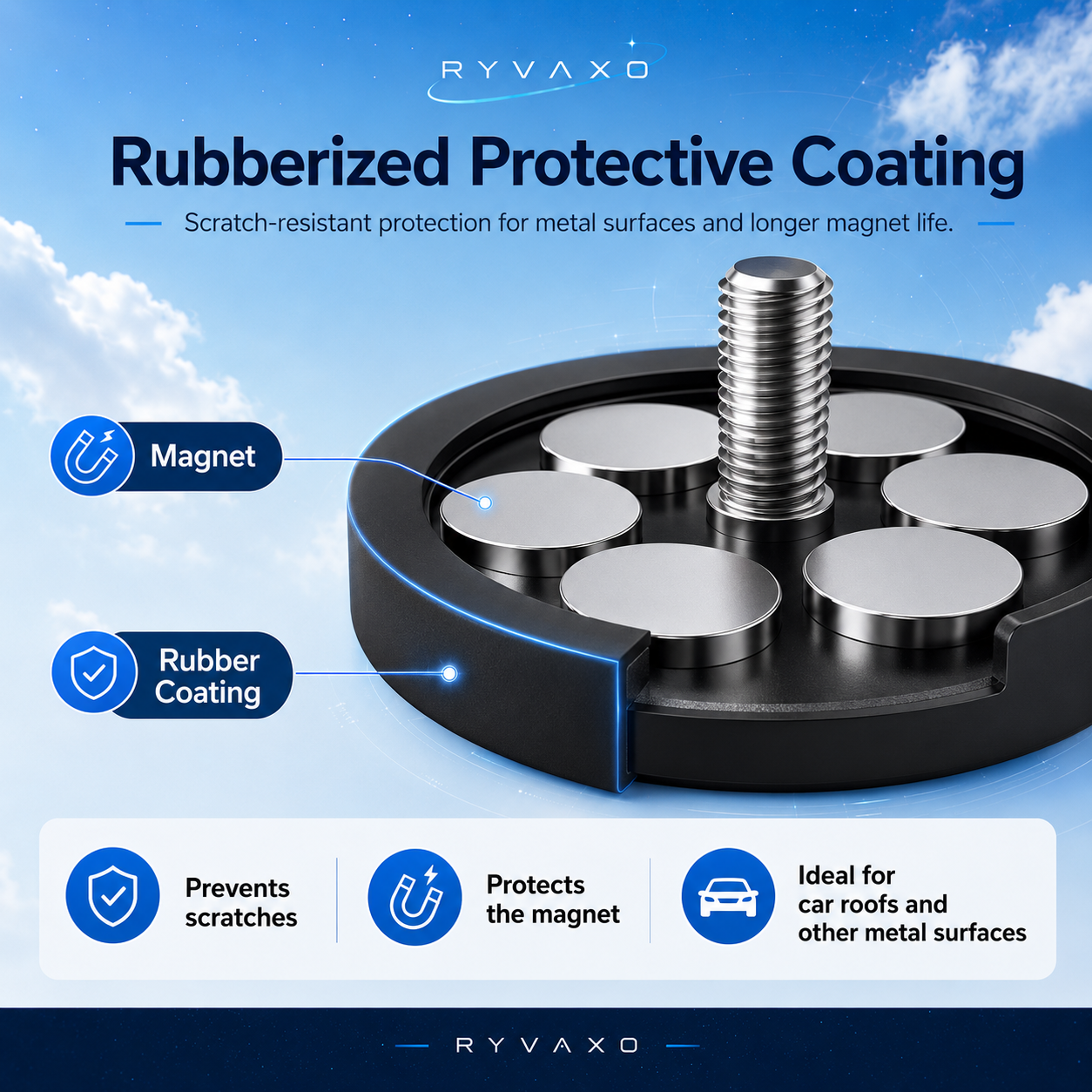 Ryvaxo Starlink Gen 3 suction mount for vehicle setup, product detail image 4