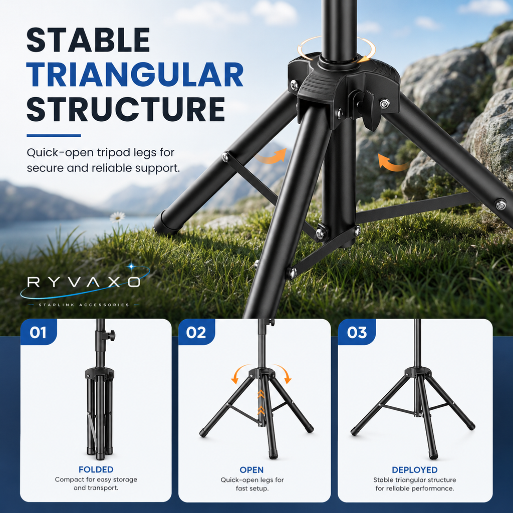 Ryvaxo Starlink Gen 3 roof mount for RV and camping setup, product detail image 2