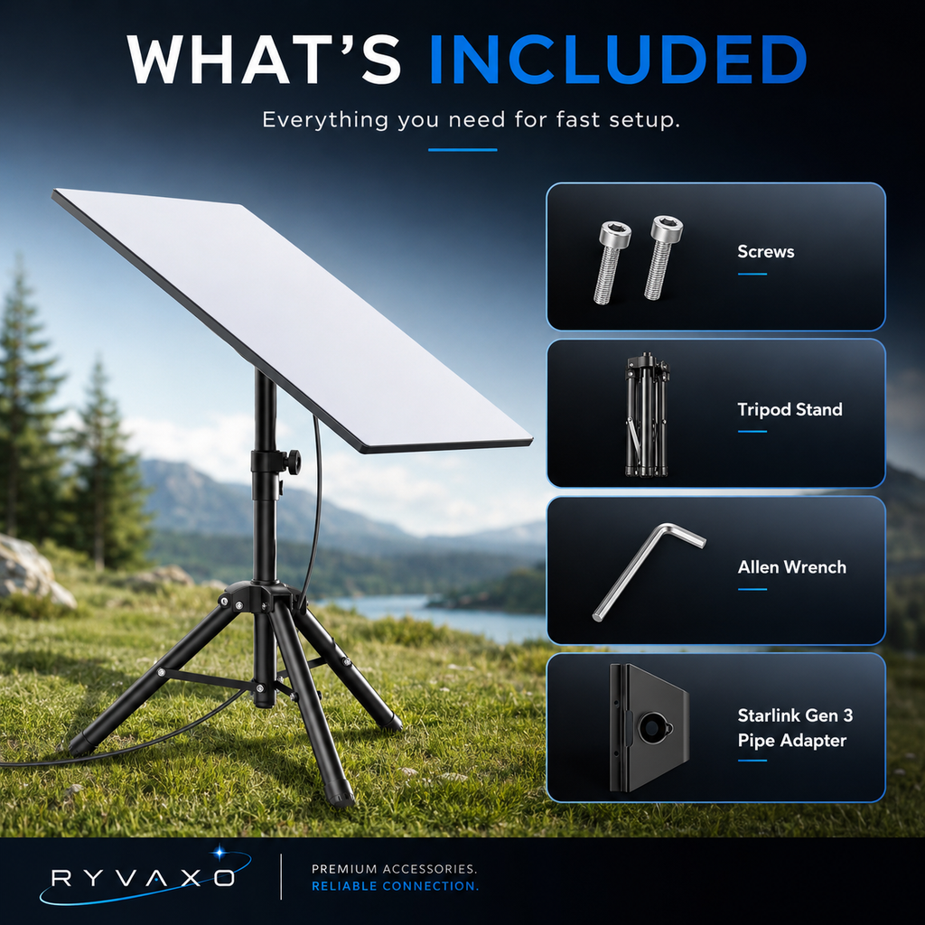 Ryvaxo Starlink Gen 3 roof mount for RV and camping setup, product detail image 4