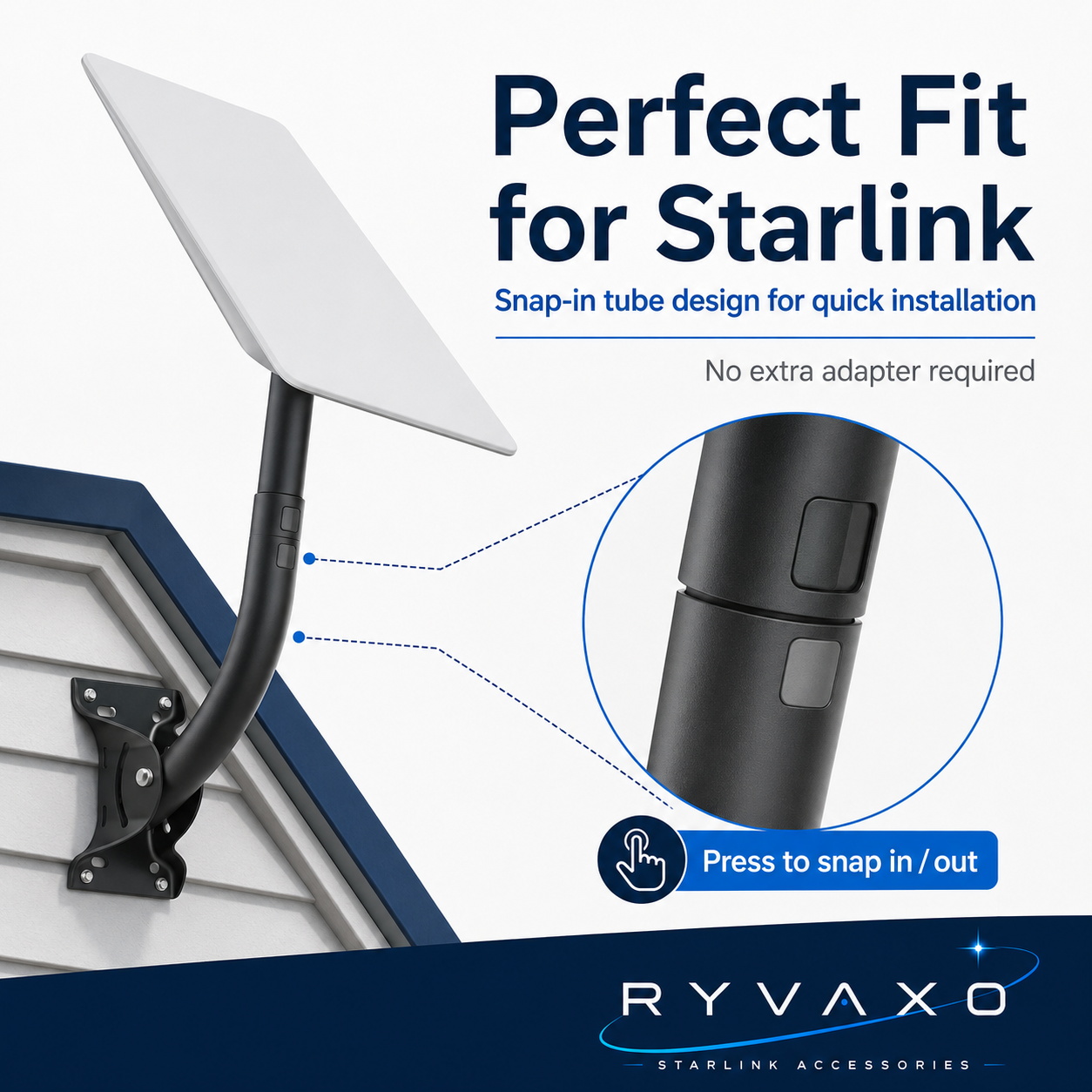 Ryvaxo Starlink Gen 2 power cable accessory for roof installation, product detail image 3