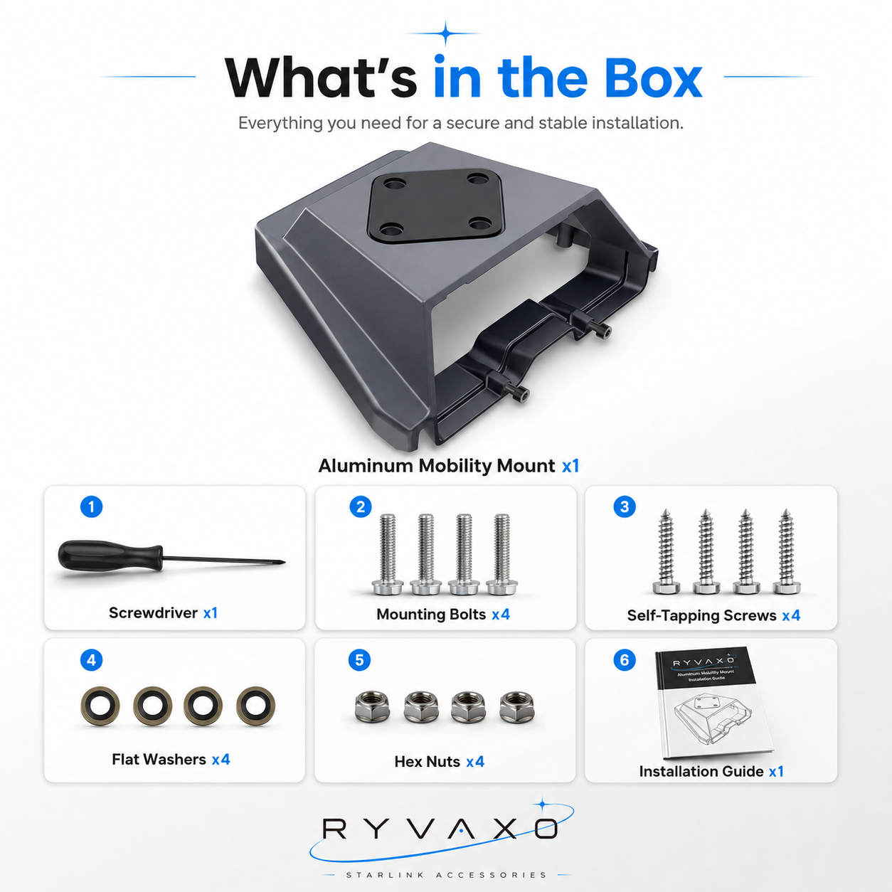 Ryvaxo Starlink Gen 3 roof mount for RV and camping setup, product detail image 4