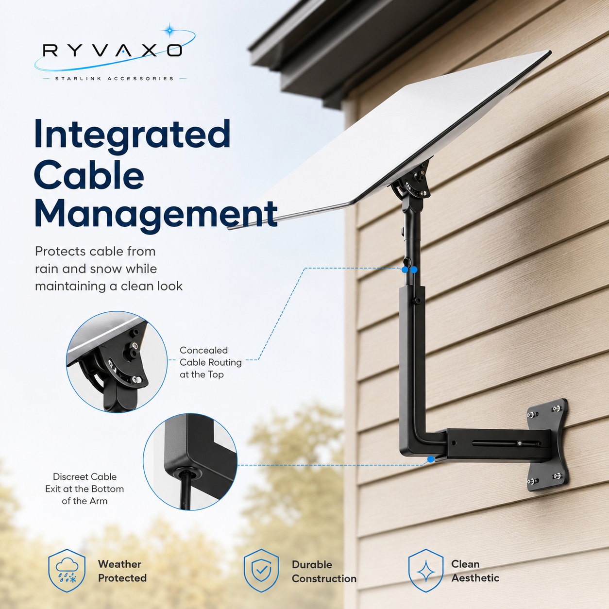 Ryvaxo Starlink Gen 3 power adapter for roof installation, product detail image 3