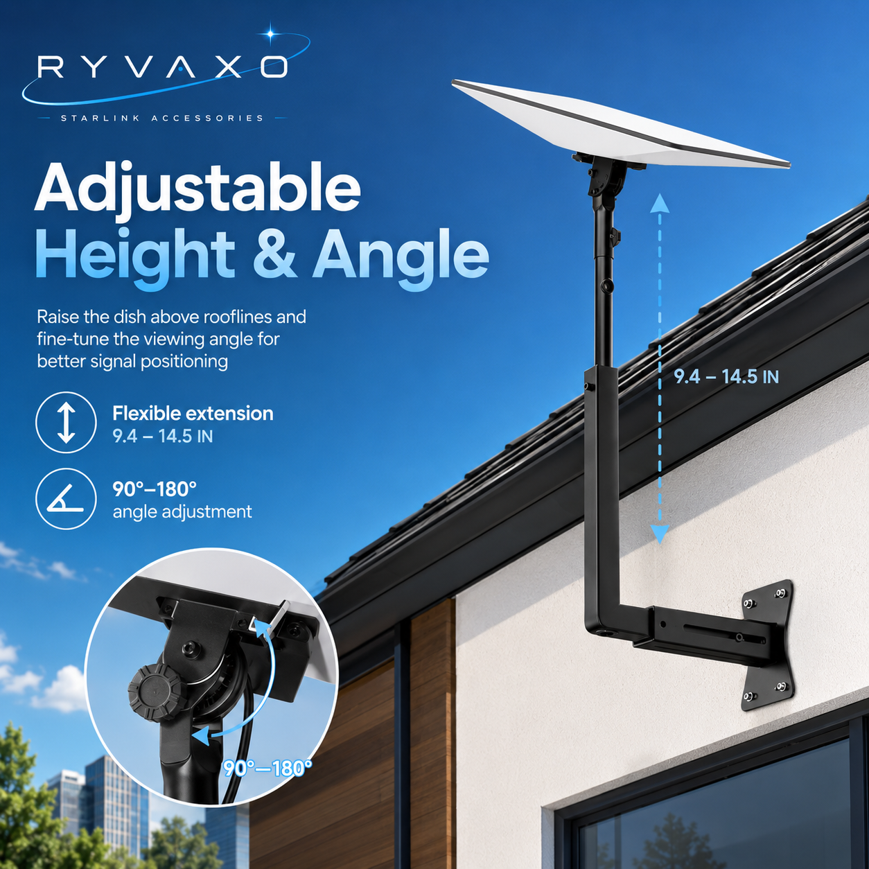 Ryvaxo Starlink Gen 3 power adapter for roof installation, product detail image 4