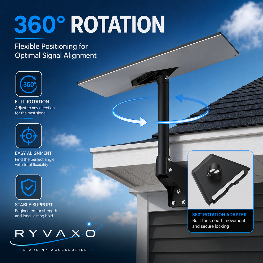 Ryvaxo Starlink Gen 3 roof mount for roof installation, product detail image 3