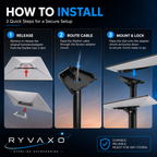 Ryvaxo Starlink Gen 3 roof mount for roof installation, product detail image 4
