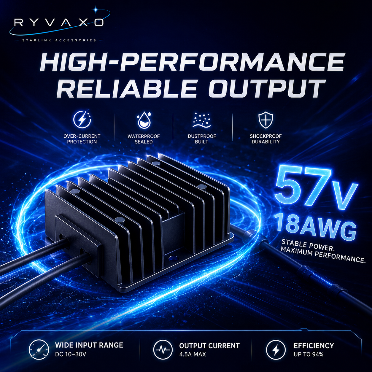 Ryvaxo Starlink Gen 3 car charger adapter for vehicle setup, product detail image 2