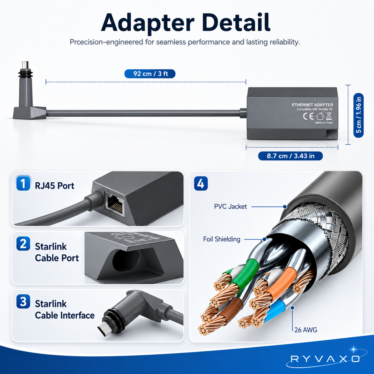 Ryvaxo Starlink Gen 2 mounting accessory for Starlink accessory setup, product detail image 4