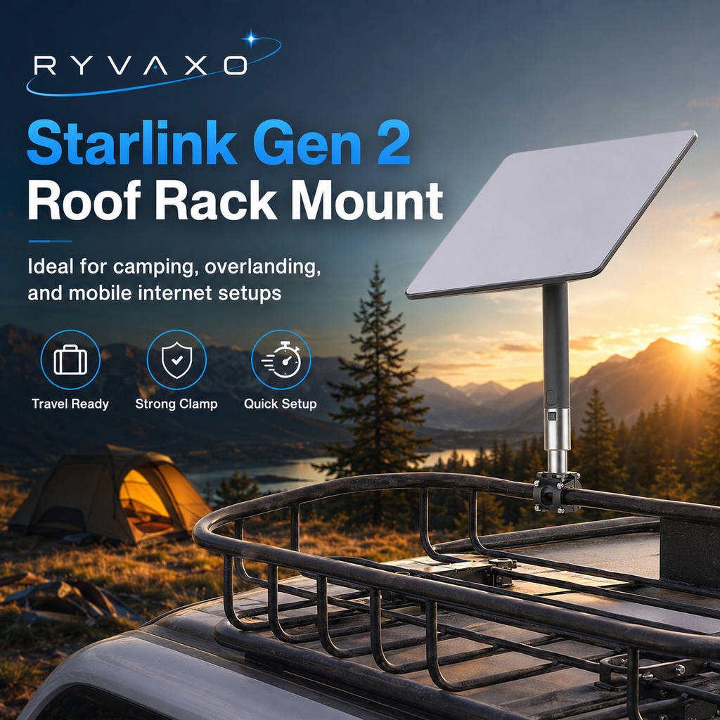 Ryvaxo Starlink Gen 2 roof mount for vehicle setup, product detail image 4