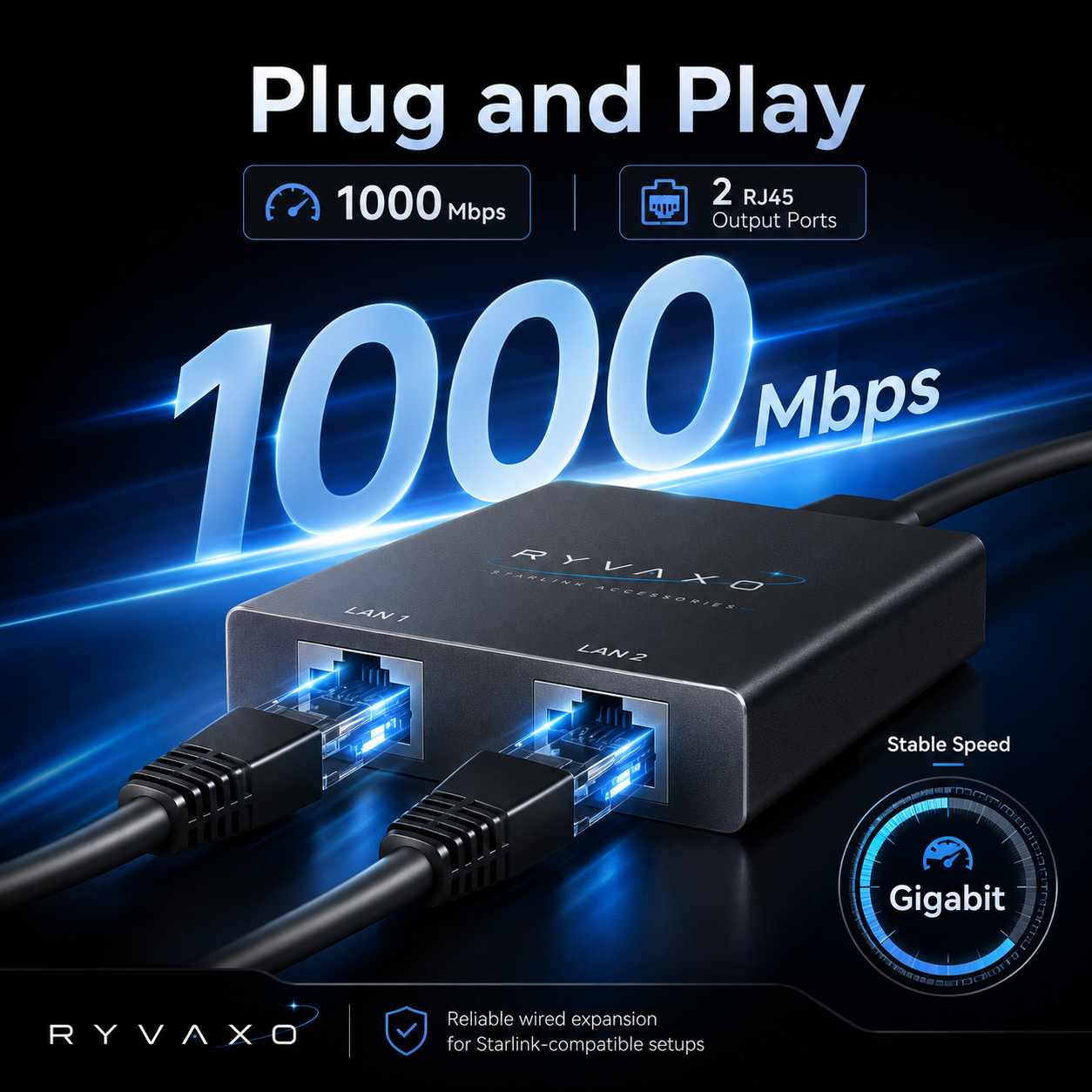 Ryvaxo Starlink Gen 2 and Gen 3 power cable accessory for power and cable routing, product detail image 4