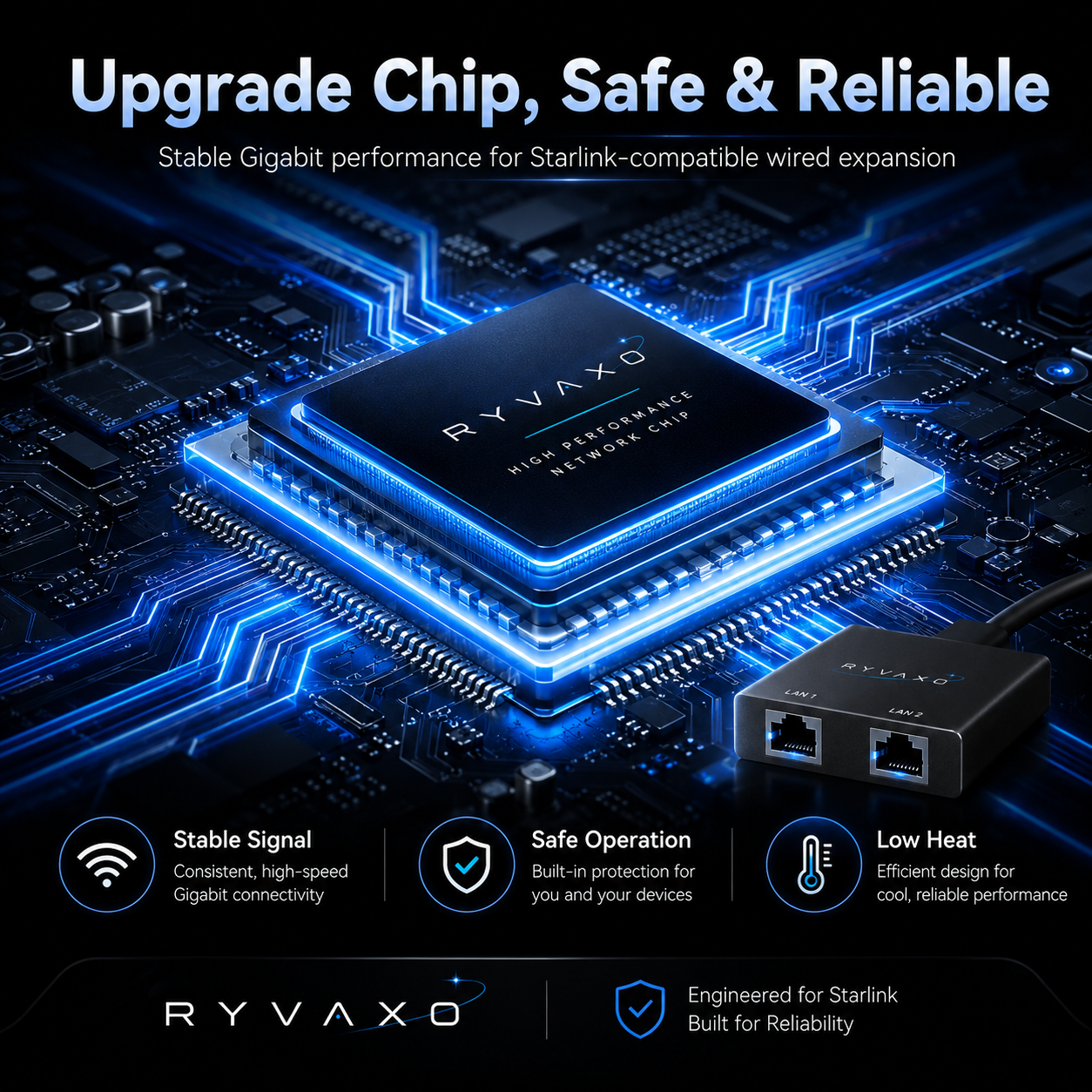Ryvaxo Starlink Gen 2 and Gen 3 power cable accessory for power and cable routing, product detail image 3