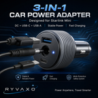 Ryvaxo Starlink Mini car charger adapter for RV and camping setup, product detail image 2