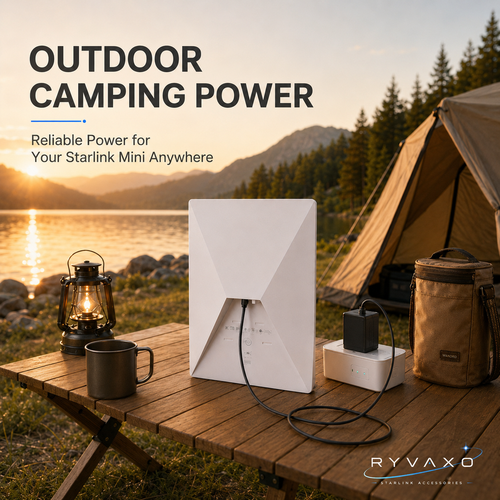 Ryvaxo Starlink Mini car charger adapter for RV and camping setup, product detail image 4