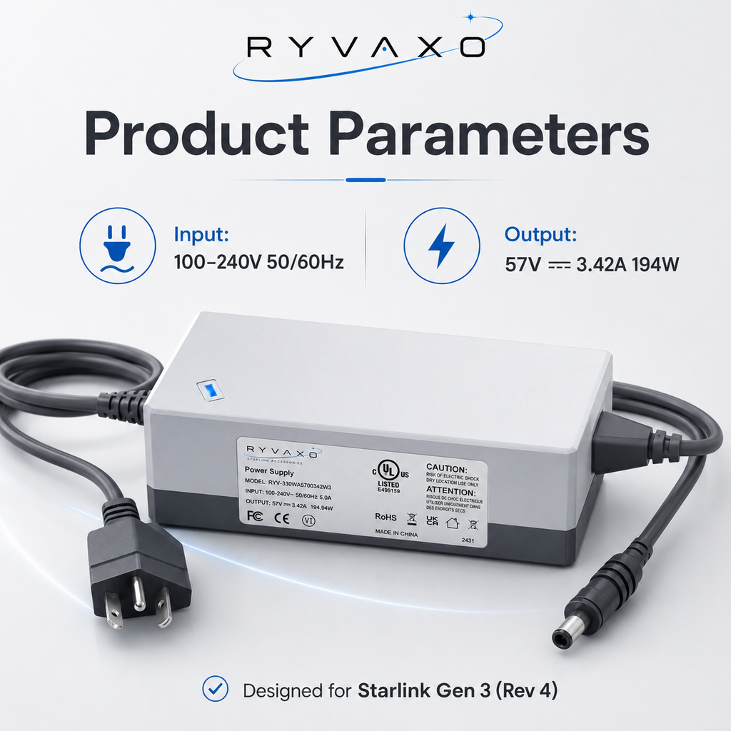 Ryvaxo Starlink Gen 3 power adapter for power and cable routing, product detail image 3