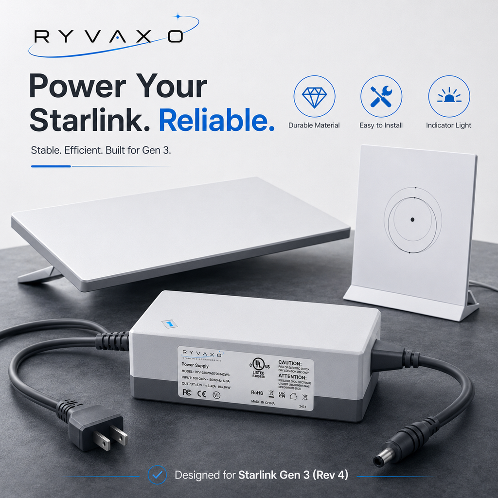 Ryvaxo Starlink Gen 3 power adapter for power and cable routing, product detail image 2