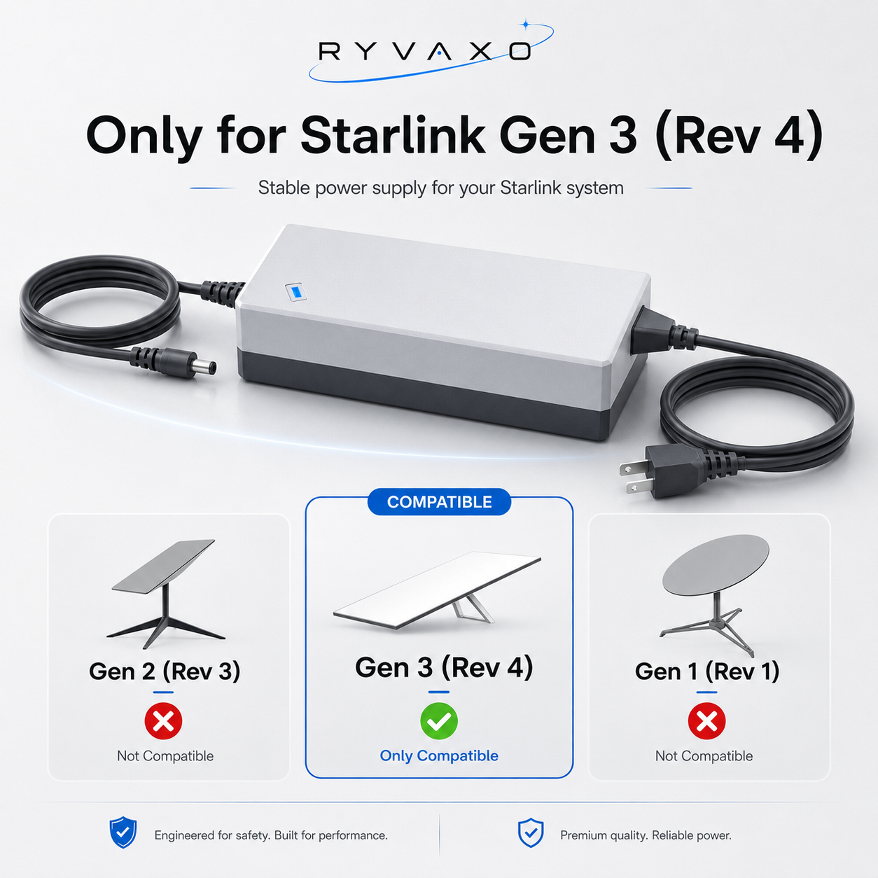 Ryvaxo Starlink Gen 3 power adapter for power and cable routing, product detail image 4