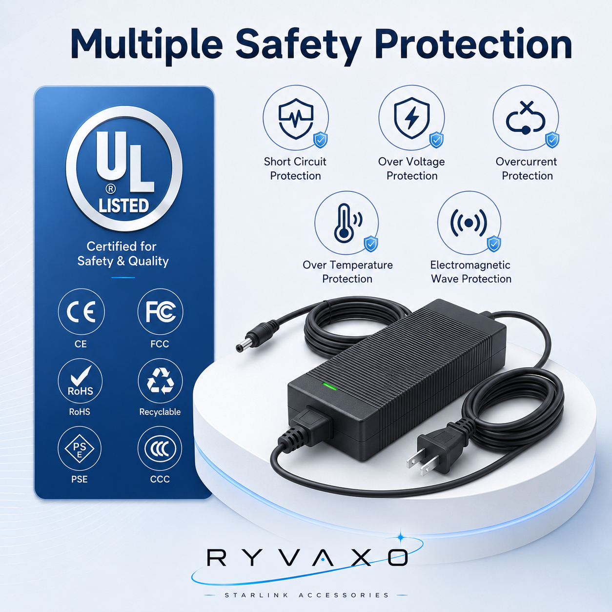 Ryvaxo Starlink Gen 3 power adapter for roof installation, product detail image 3