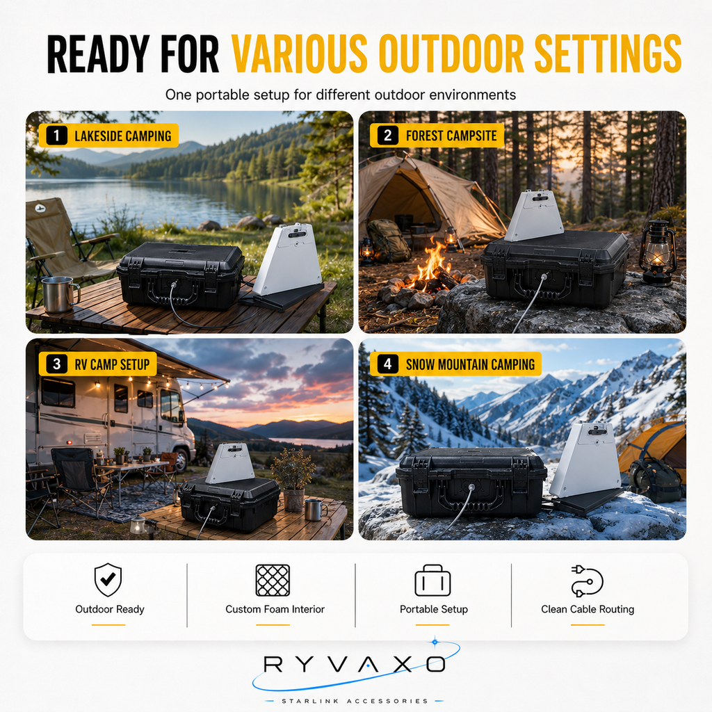 Ryvaxo Starlink Mini power adapter for RV and camping setup, product detail image 4
