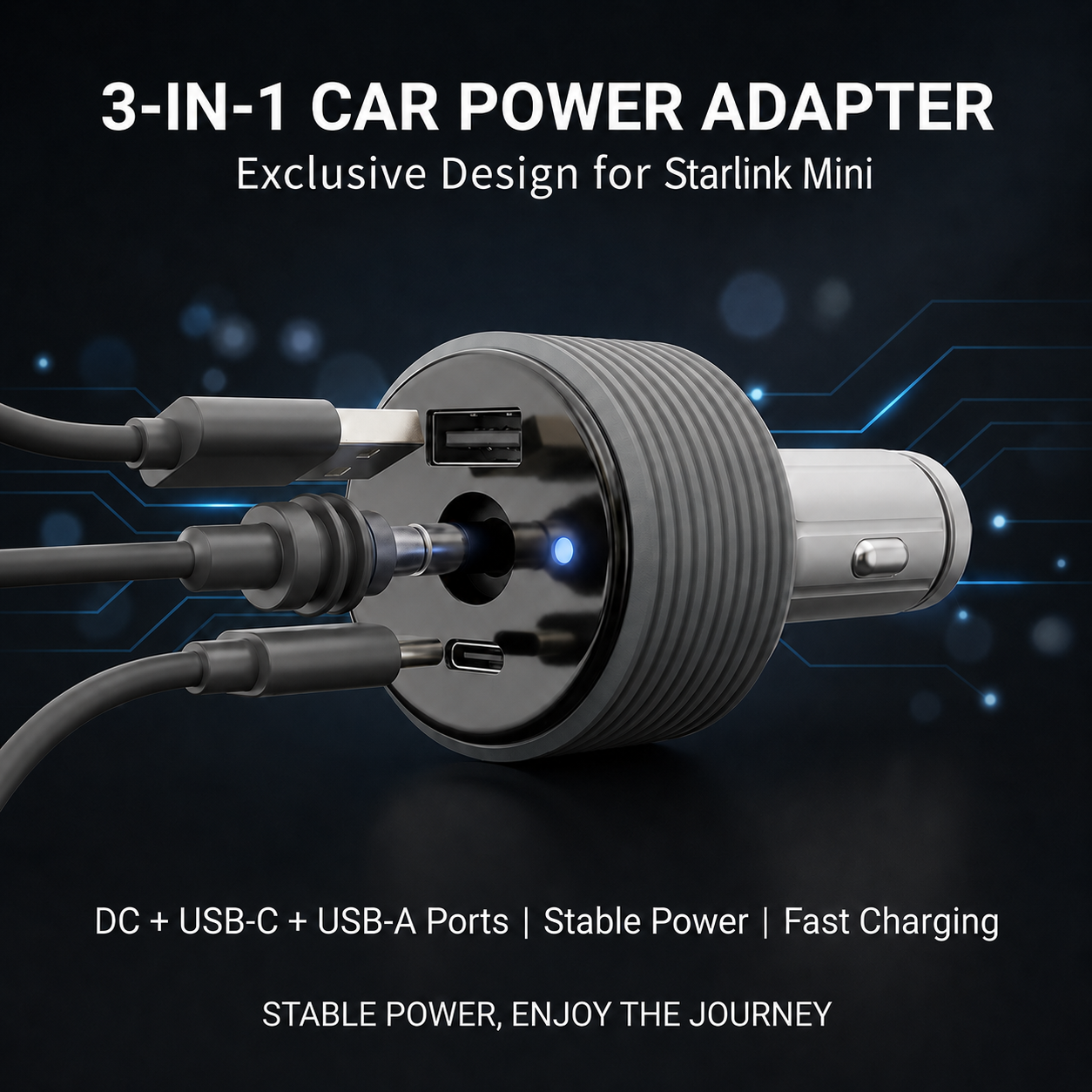 Starlink Mini Cigarette Lighter DC Step-Up Car Charger, 12/24V to 30V 3.5A