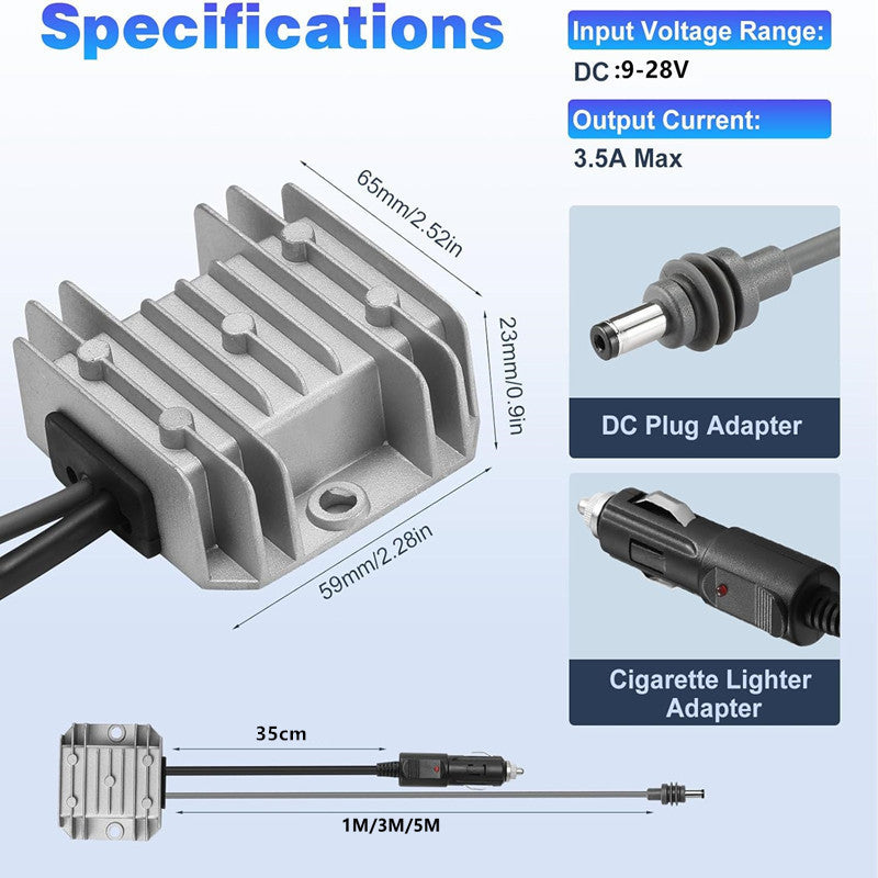 12V to 30V 3.5A Step-Up Converter for Starlink Mini Car Socket Power Adapter