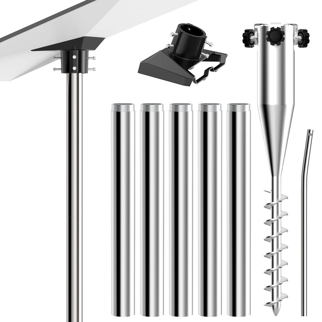 No-Dig Ground Anchor Pole Mount Kit for Starlink Gen 3 Dish
